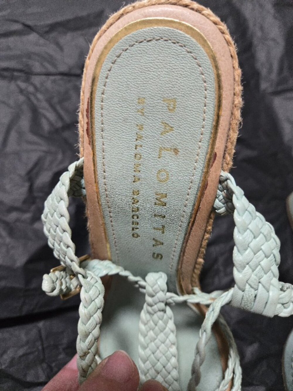 Palomitas by Paloma Barceló Mint Braided Platform Espadrille Wedge Sandals EU 40 - Picture 4 of 16